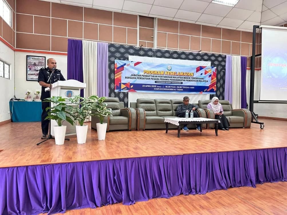Program Keselamatan Jabatan Pendaftaran Pertubuhan Malaysia Negeri Terengganu Bersama Persatuan Pesara Pegawai Perkhidmatan Pendidikan Malaysia (PPPPPM) Cawangan Negeri Terengganu.